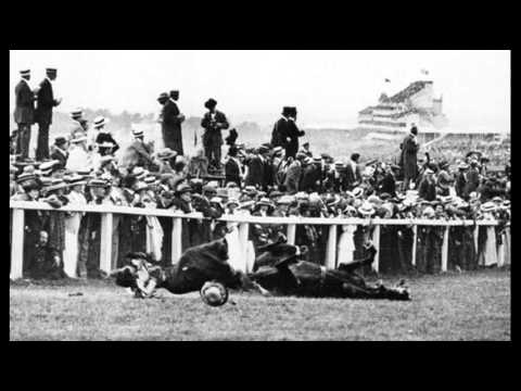 4th June 1913: Suffragette Emily Davison hit by a racehorse at Epsom Derby