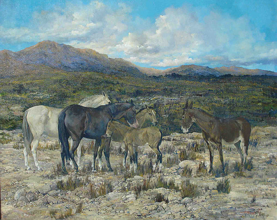 Pintura de caballos de Hugo Diez